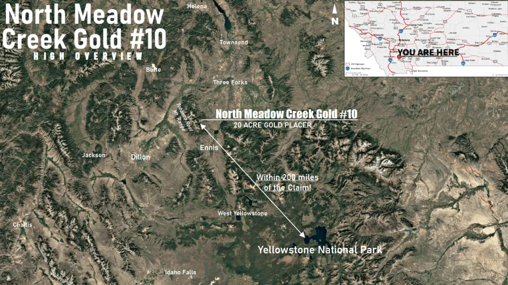North Meadow Creek Gold #10 placer claim in Madison County, Montana