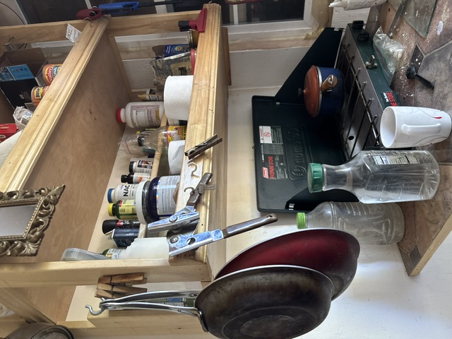 The cabin kitchen