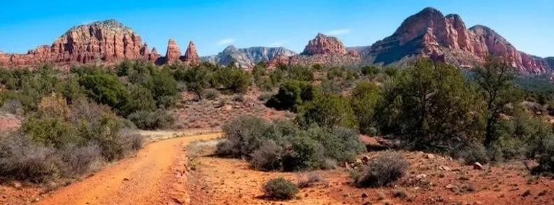 Forest road into Sedona red rock country