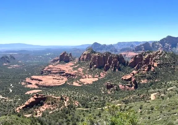 Sedona Sunrise #15 — red rock country from above
