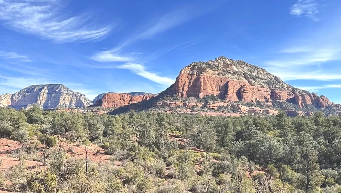 Red rock butte in the Sedona country near the Sedona Legend and Sunrise placer claims
