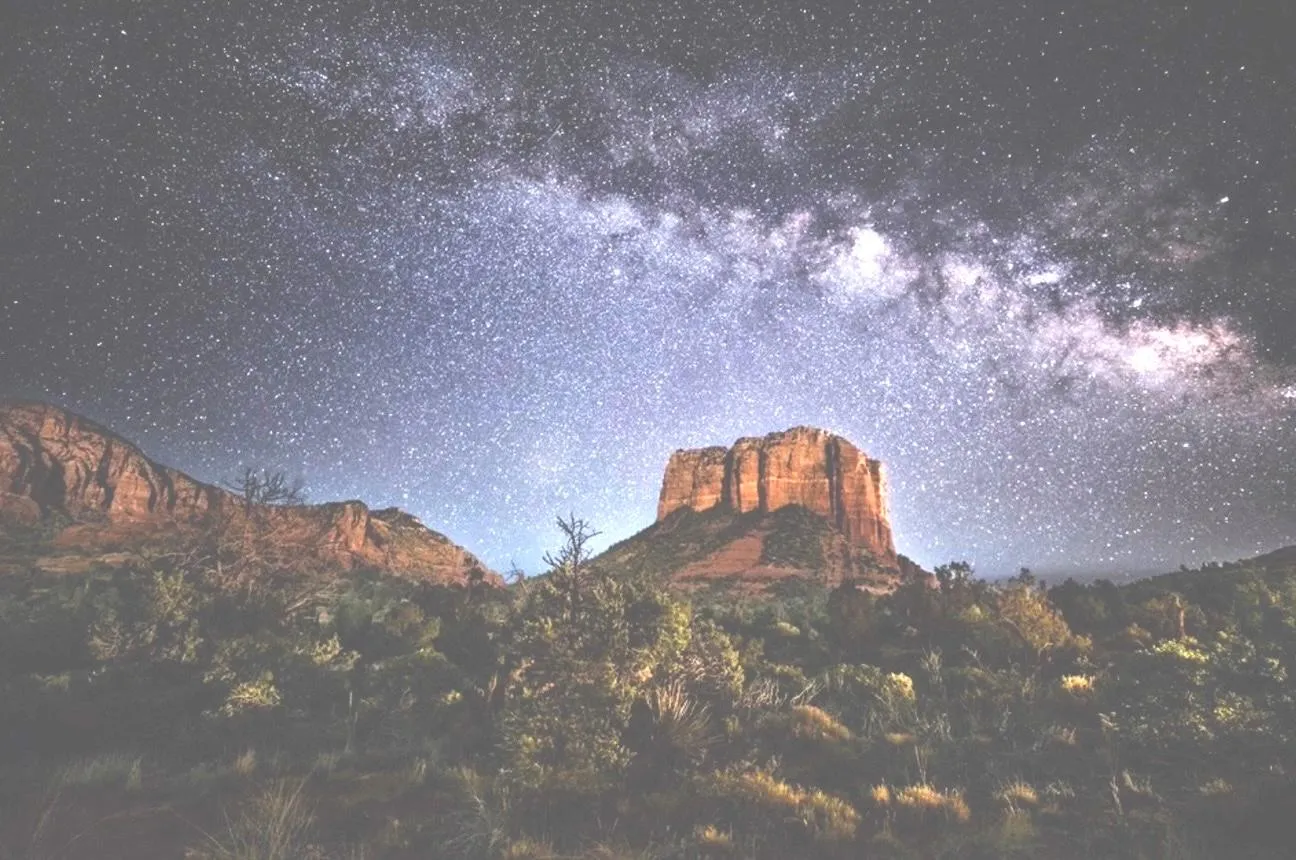 Sedona Legend & Sunrise — the Milky Way over Sedona