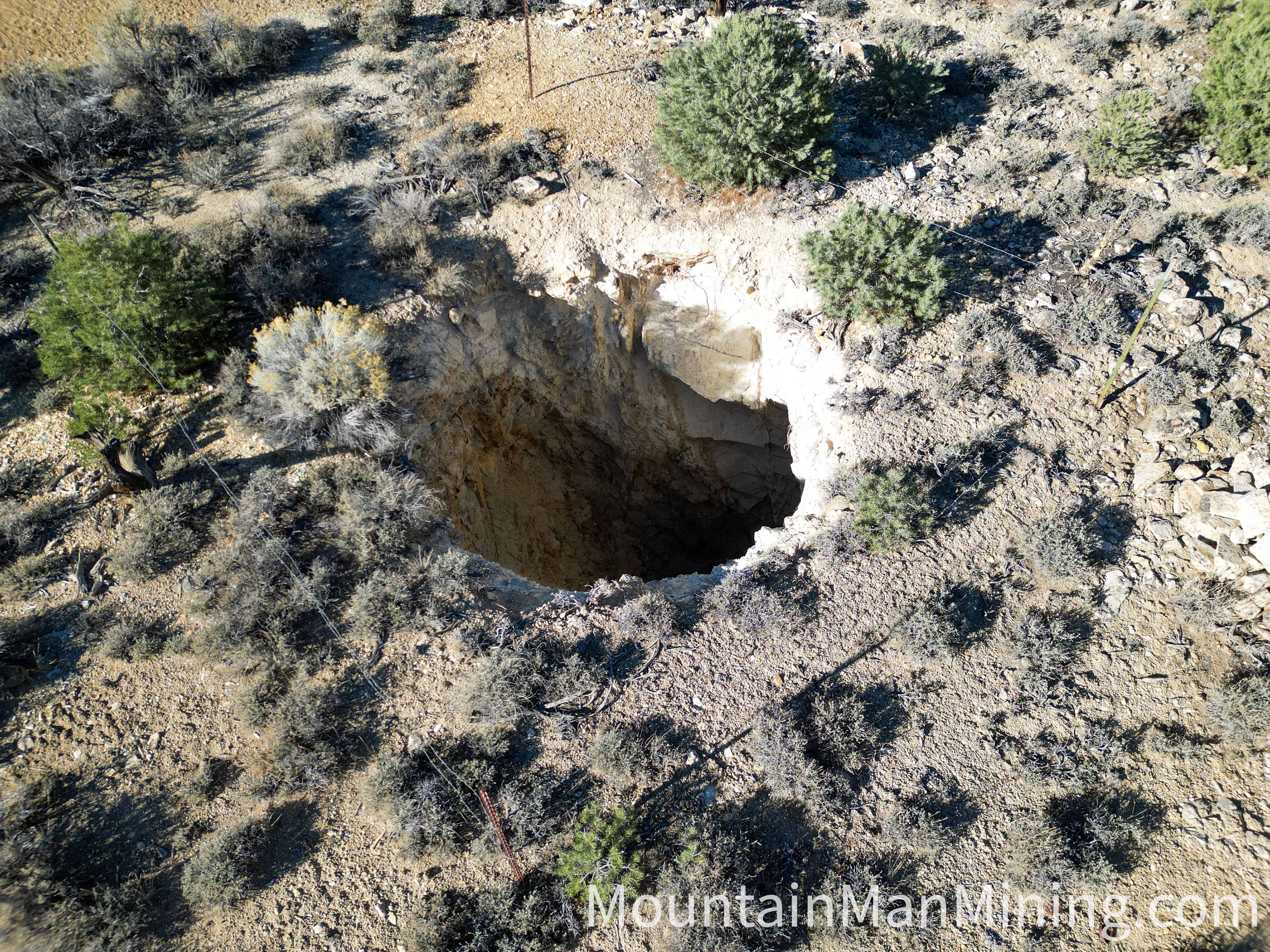 The Enriquez &mdash; Aerial view of the shaft from the west