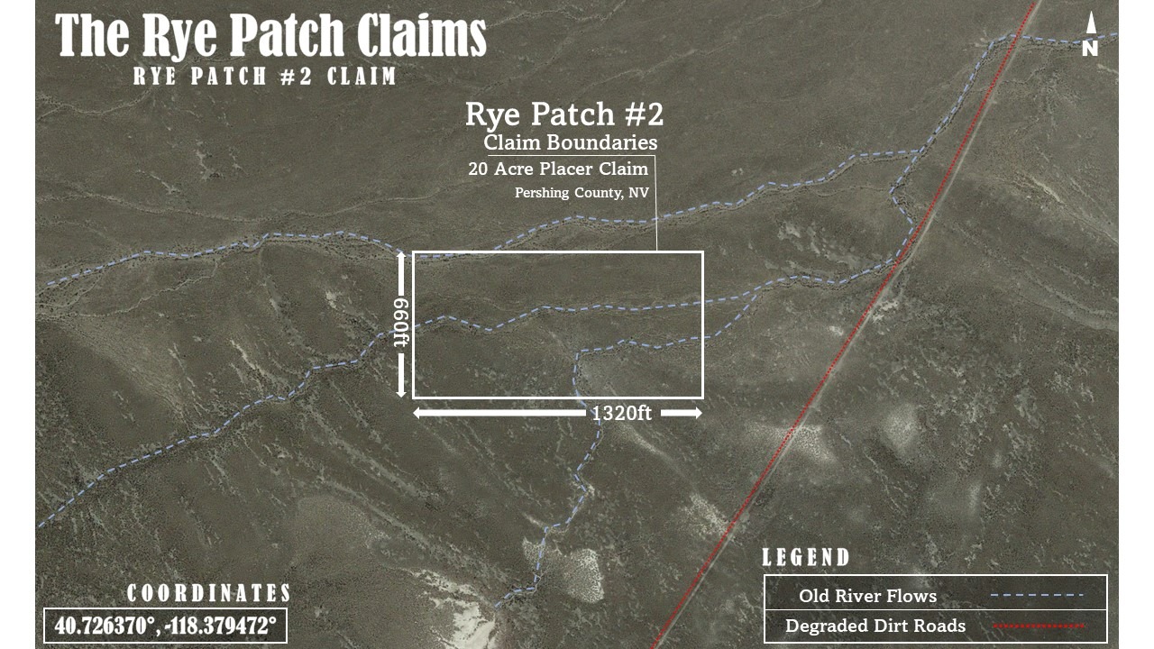 The Rye Patch #2, a Nevada gold claim for sale part of the Rye Patch claim set available at MountainManMining.com.