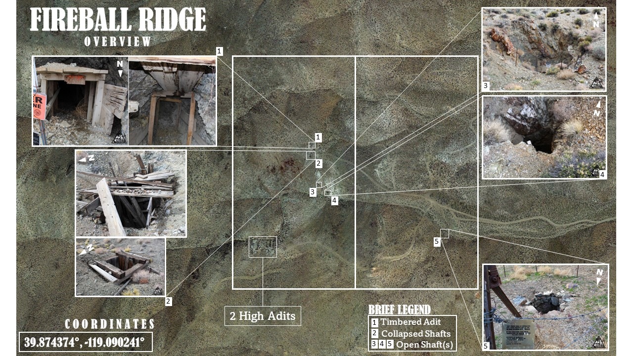 A detailed overview of Fireball Ridge, one of the cheap abandoned mines for sale at MountainManMining.com.