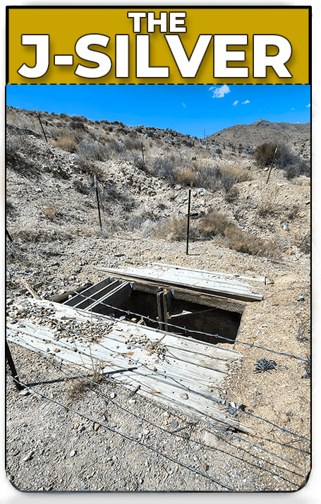 The J-Silver baseball card, showing a gold and silver mine for sale available on MountainManMining.com!