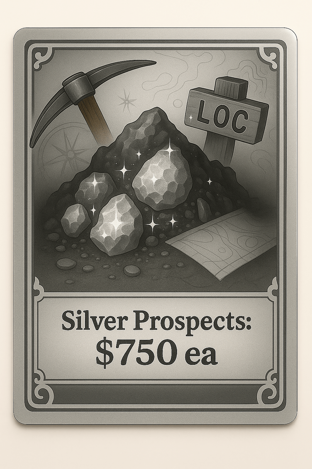 silver gold prospect card