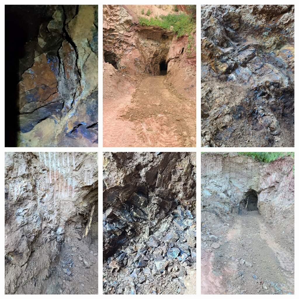 A variety of pictures showing the Virginia Lynn, a Colorado lode mine for sale only on MountainManMining.com.